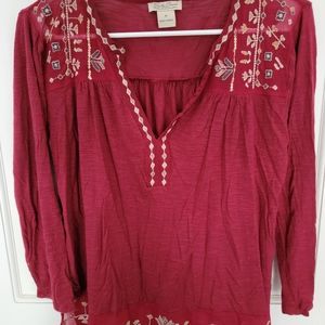 Lucky Brand blouse 3/4 sleeve